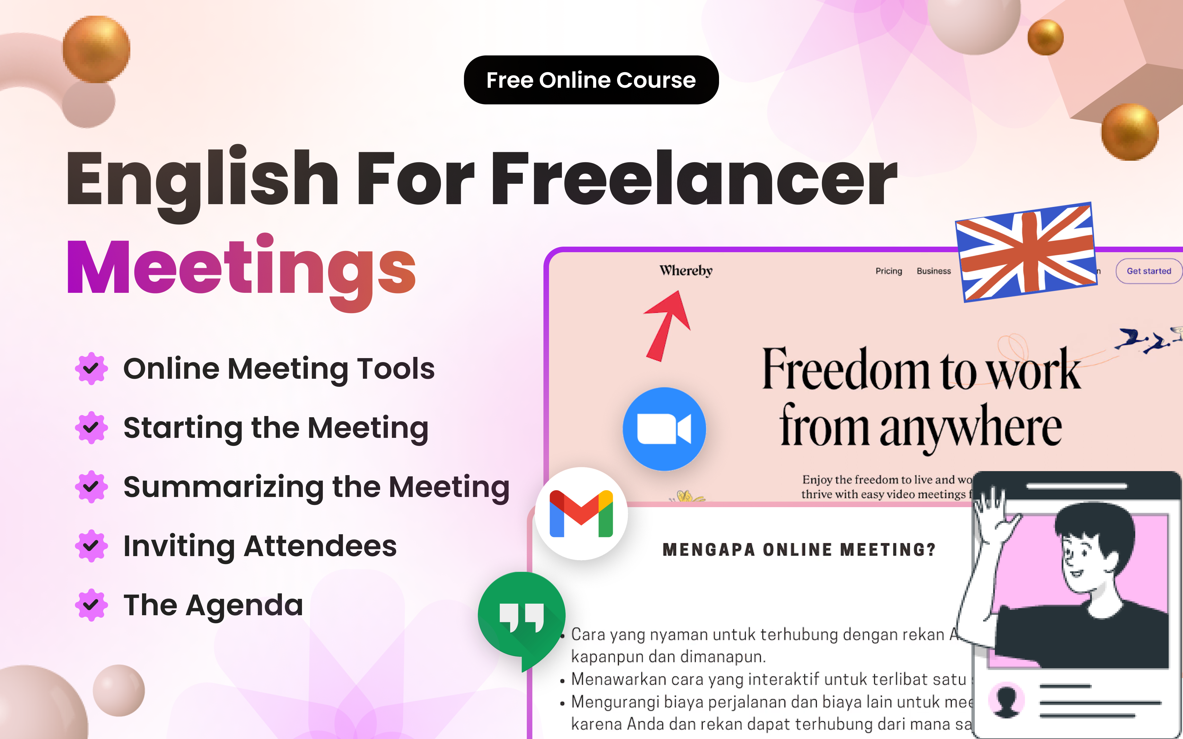 Kelas English for Freelancer: Meetings di BuildWithAngga